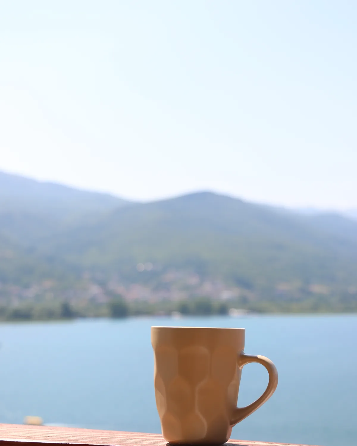 Coffee above the lake