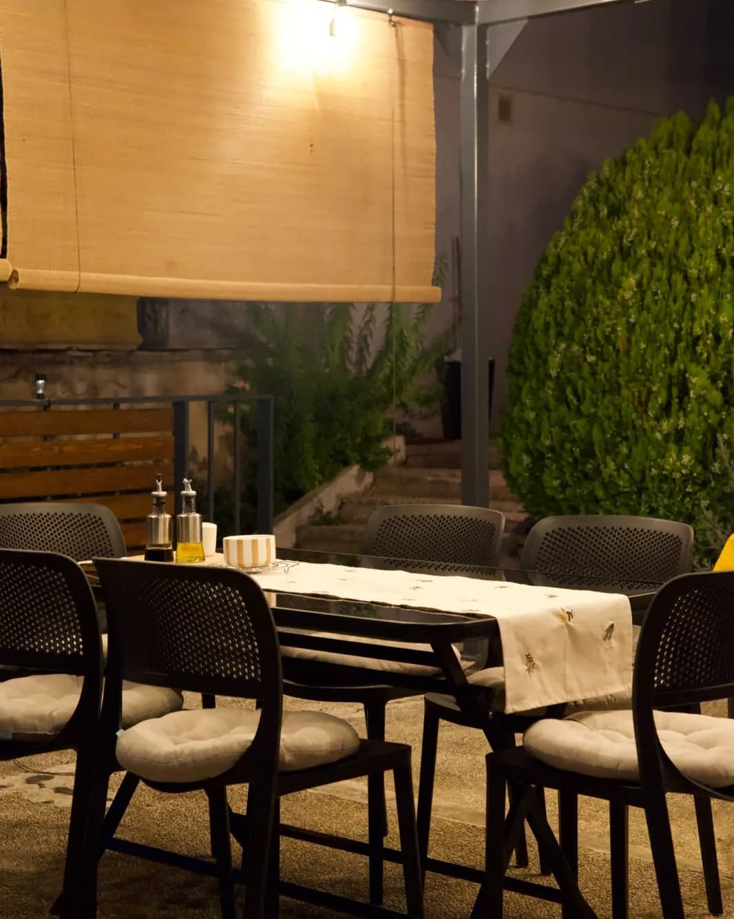 Dinner under the pergola